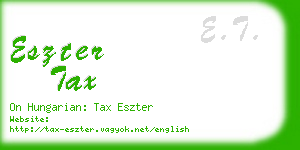 eszter tax business card